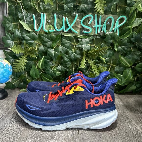Hoka One One Clifton 9 1127895 BBDGB Blue Running Shoes Sneakers Mens Sz 11.5 D